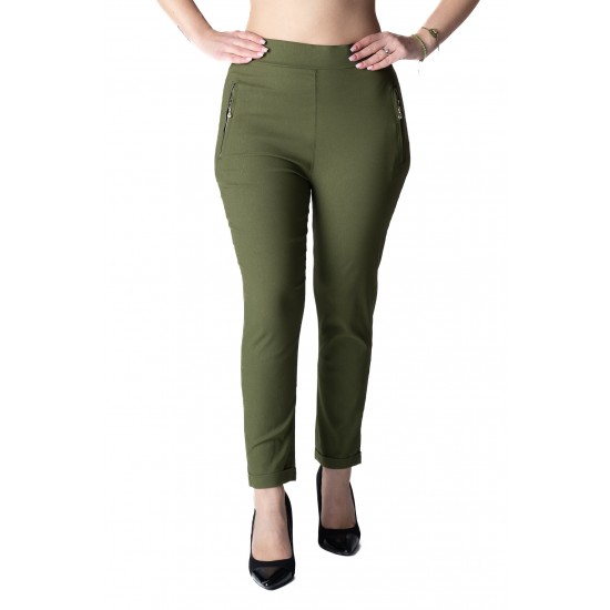 Pantaloni Adeline Dama Masura Mare,Kaki